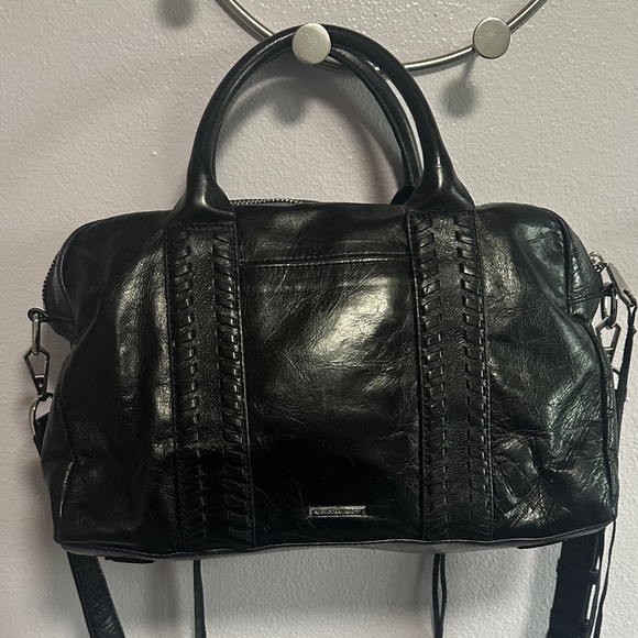 Rebecca Minkoff Handbags - Rebecca Minkoff Vanity Zip Black Leather Satchel
